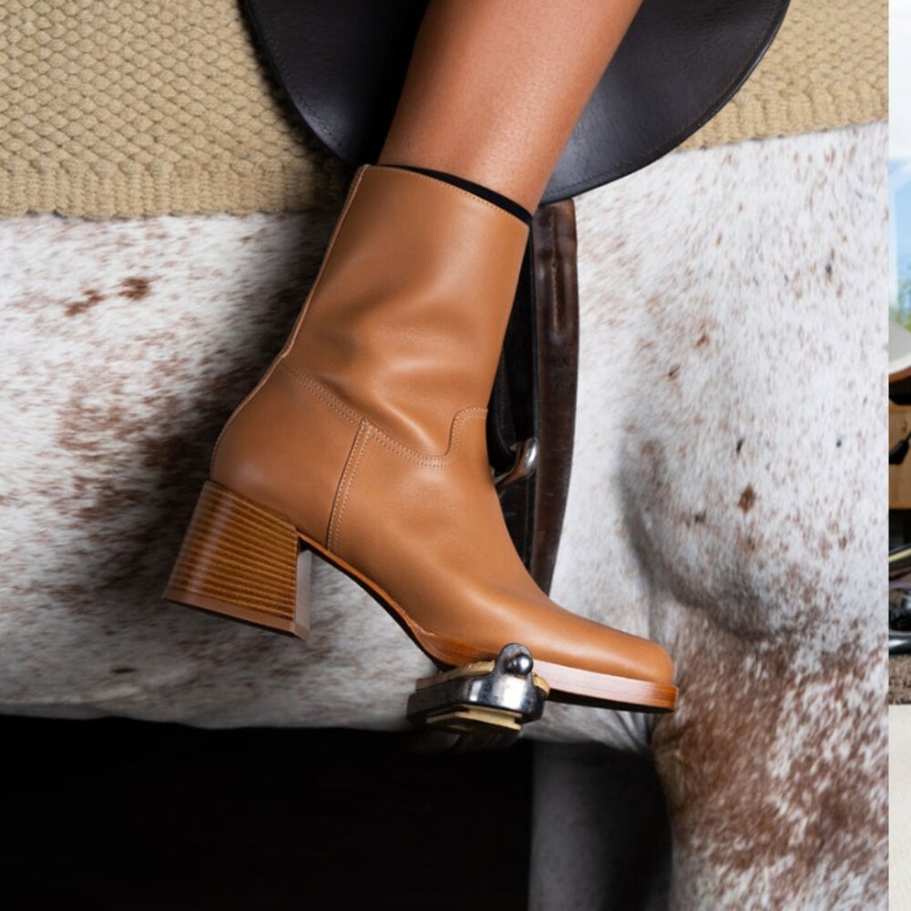 Brand New Never-Worn Joan Ankle Boot - Camel - Size 37 (6.5-7)